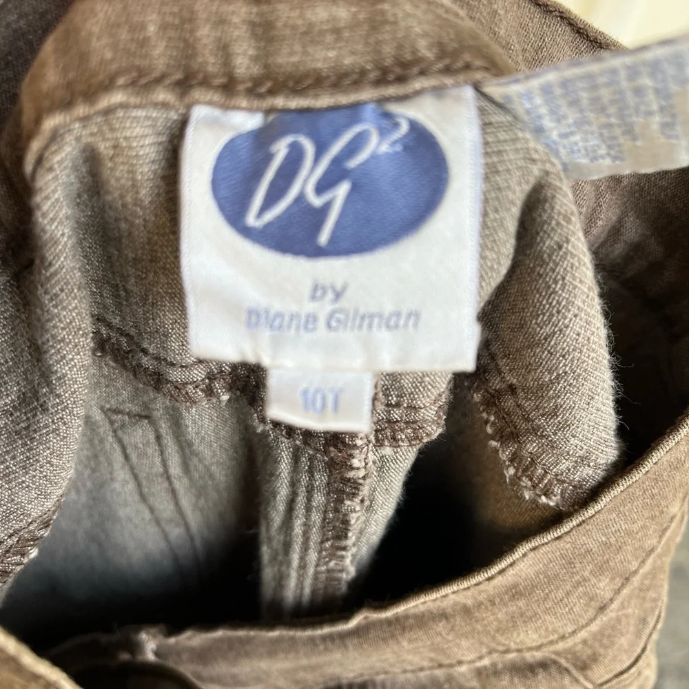 Women's Tan Military Style Suit including jacket S L pants size 10T by D Gilman - Picture 7 of 8